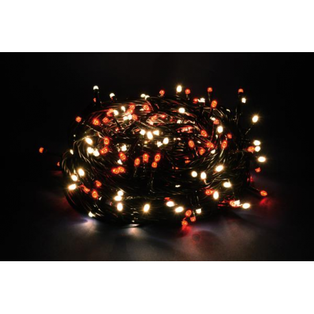 180 LED - LUCE ROSSA/CALDA (Uso interno ed esterno / 8 giochi di luce) 9 mt