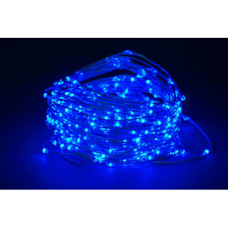 180 MICROLED - LUCE BLU (Uso interno ed esterno / 8 giochi di luce) 9 mt