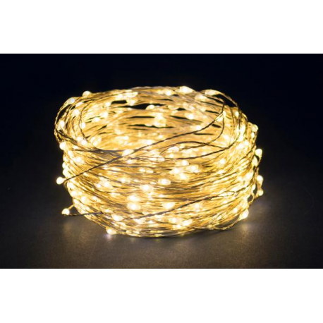 180 MICROLED - LUCE CALDA (Uso interno ed esterno / 8 giochi di luce) 9 mt