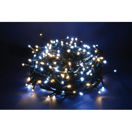 300 LED - LUCE BIANCA/CALDA (Uso interno ed esterno / 8 giochi di luce) 15 mt