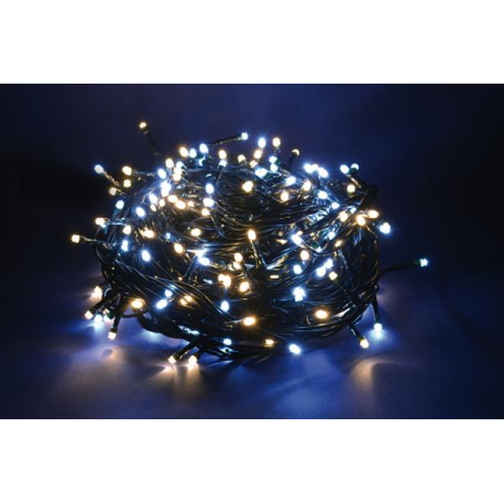 500 LED - LUCE BIANCA/CALDA (Uso interno ed esterno / 8 giochi di luce) 25 mt