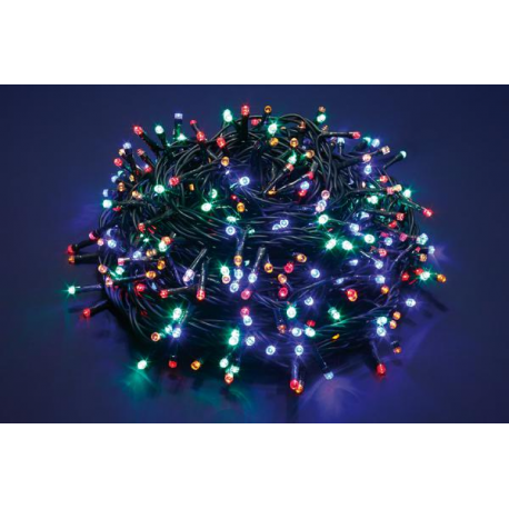 500 LED - LUCE MULTICOLOR (Uso interno ed esterno / 8 giochi di luce) 25 mt