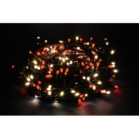 500 LED - LUCE ROSSA/CALDA (Uso interno ed esterno / 8 giochi di luce) 25 mt