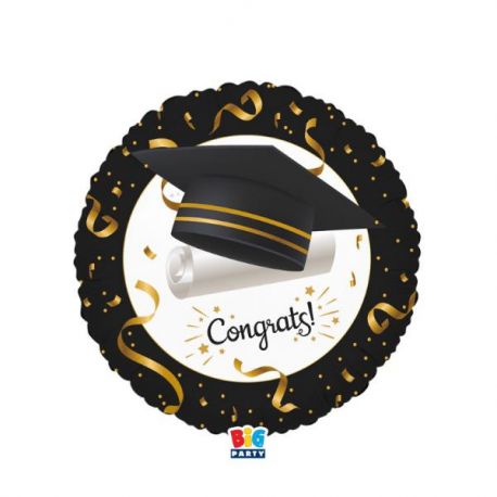 PALLONCINO MYLAR LAUREA \\"CONGRATS\\" 45cm