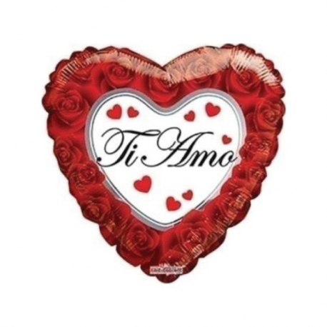 PALLONCINO CUORE TI AMO FOIL STANDARD ø 45cm
