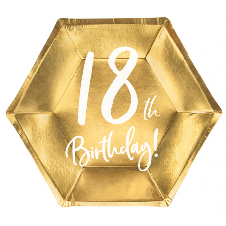 PIATTI 18th BIRTHDAY ORO - 20cm / 6 pz.