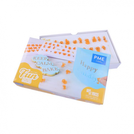 \\"Collezione 2\\" PME FUN FONTS SET LETTERE (Maiuscole e Minuscole) AD IMPRESSIONE
