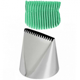 BECCUCCIO INTRECCIO MAXI n.789 CAKE ICER CON 16 ZIGRINATURE (in acciaio inox)*
