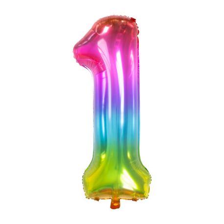 PALLONCINO MYLAR NUMERO \\"1\\" YUMMY GUMMY - 86cm