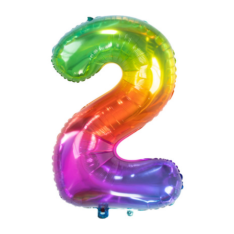 PALLONCINO MYLAR NUMERO \\"2\\" YUMMY GUMMY - 86cm