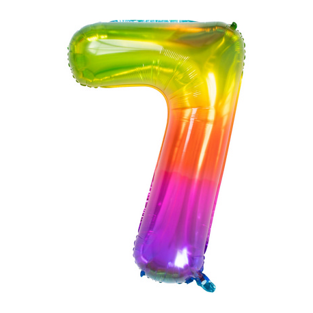 PALLONCINO MYLAR NUMERO \\"7\\" YUMMY GUMMY - 86cm