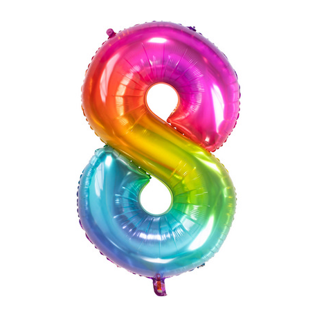 PALLONCINO MYLAR NUMERO \\"8\\" YUMMY GUMMY - 86cm