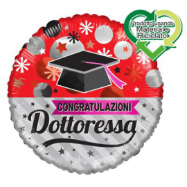 PALLONCINO LAUREA CONGRATULAZIONI DOTTORESSA FOIL STANDARD ø 45cm