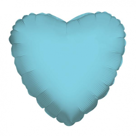 PALLONCINO MYLAR FOIL CUORE - AZZURRO 46cm