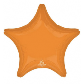 PALLONCINO MYLAR FOIL STELLA - ARANCIO VIBRANT 46cm