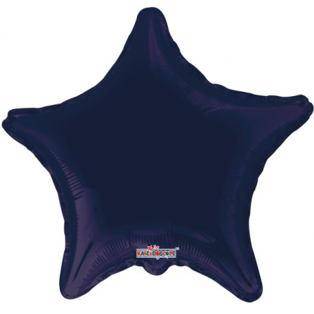 PALLONCINO MYLAR FOIL STELLA - BLU NAVY SATINATO 46cm