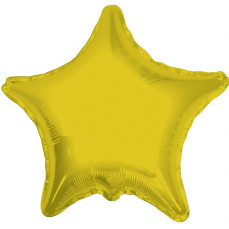 PALLONCINO MYLAR FOIL STELLA - ORO 46cm