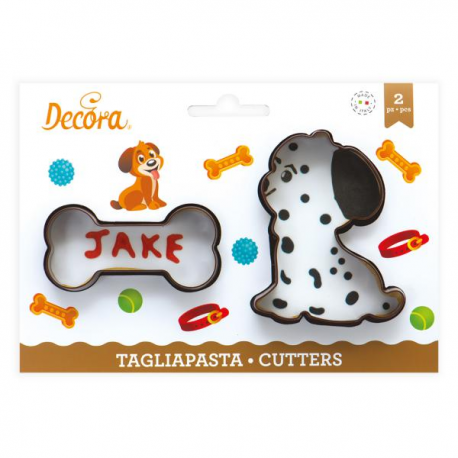 SET 2 TAGLIAPASTA CANE E OSSO IN PLASTICA