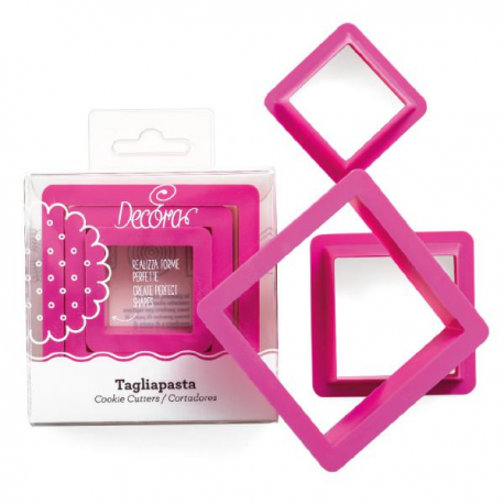 SET 3 TAGLIAPASTA QUADRATO 3,5-5-7 H 2,2 CM