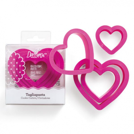 SET 4 TAGLIAPASTA CUORE 4-5-6-8 H 2,2 CM