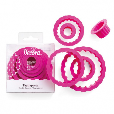 SET 6 TAGLIAPASTA TONDO RICCIO 1,5-2,5-3,5-5-6,5-8 H