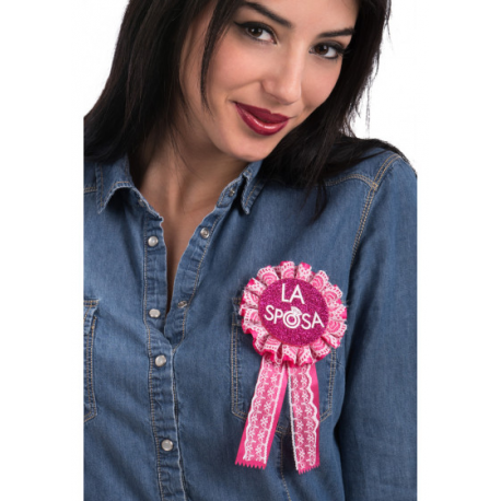 COCCARDA ROSA \\"LA SPOSA\\"