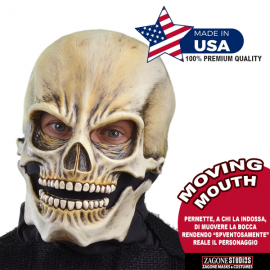 CLASSIC SOCK SKULL - Maschera professionale in latex \\"MOVING MOUTH\\"