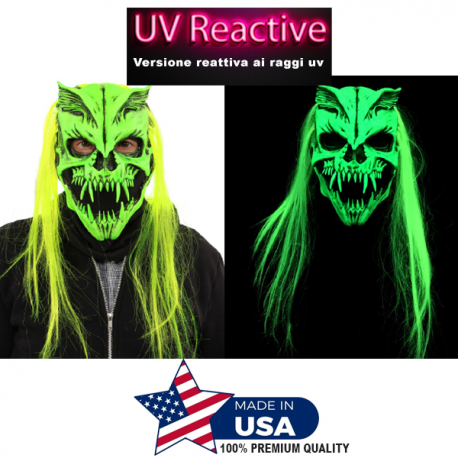 GREEN GLOW NUCLEAR OPTION - Maschera professionale in latex \\"UV MASK\\"