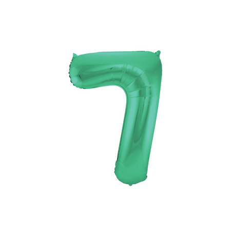 PALLONCINO MYLAR NUMERO \\"7\\" VERDE SATINATO - 86cm