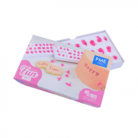 \\"Collezione 3\\" PME FUN FONTS SET LETTERE (Maiuscole e Minuscole) AD IMPRESSIONE