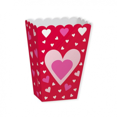 CONTENITORI PARTY BOX CUORI 6 pz.