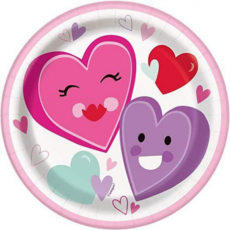 PIATTI 17cm CUORI SMILING PZ.8