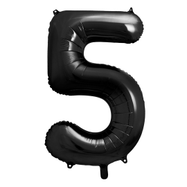 PALLONCINO MYLAR NUMERO \\"5\\" NERO - 86cm