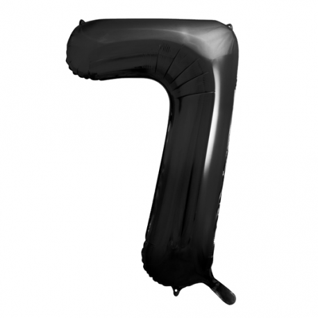 PALLONCINO MYLAR NUMERO \\"7\\" NERO - 86cm