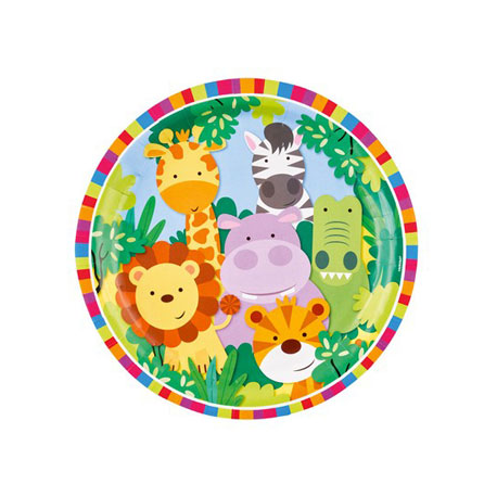 PIATTI ANIMALI DELLA GIUNGLA CM.18 PZ.8