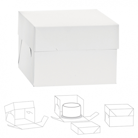 SCATOLA PER TORTE ALTA 15cm 30,5x30,5 cm