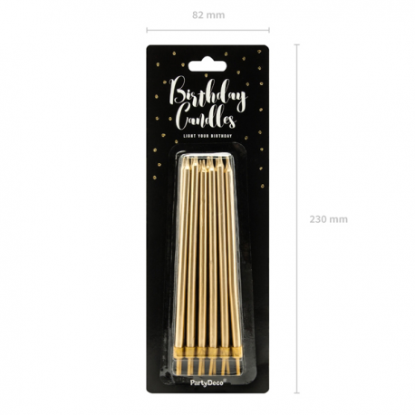 CANDELINE DORATE 12,5cm - 12 pezzi