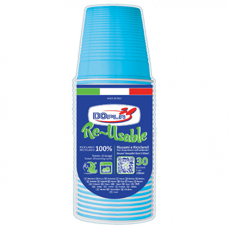 BICCHIERI AZZURRI PZ.30 - 230 ml
