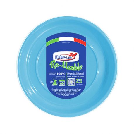 PIATTI DESSERT AZZURRI PZ.25 - ø 17 cm