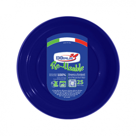 PIATTI DESSERT BLU PZ.25 - ø 17 cm