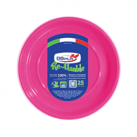 PIATTI DESSERT FUCSIA PZ.25 - ø 17 cm