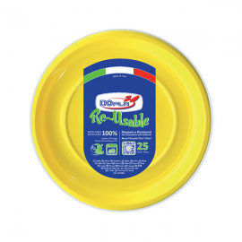 PIATTI DESSERT GIALLI PZ.25 - ø 17 cm
