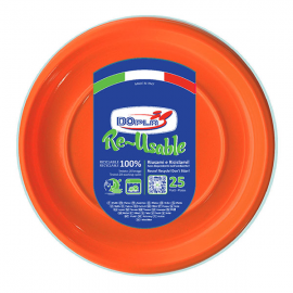 PIATTI FONDI ARANCIO PZ.25 - ø 20,5 cm