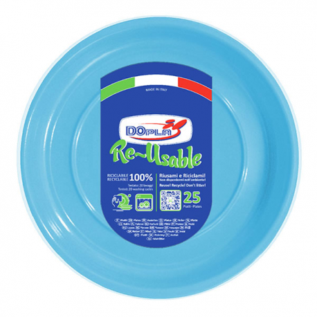 PIATTI FONDI AZZURRI PZ.25 - ø 20,5 cm