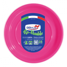 PIATTI FONDI FUCSIA PZ.25 - ø 20,5 cm