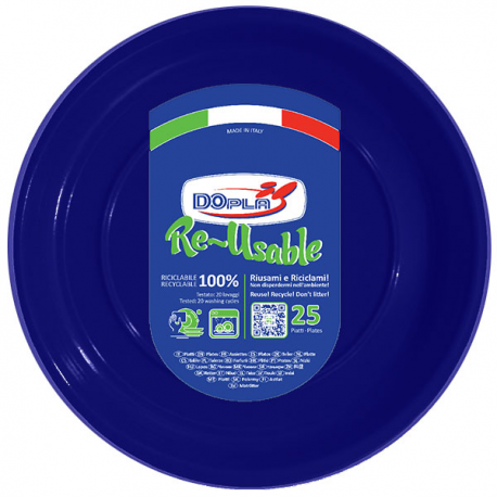 PIATTI PIANI BLU PZ.25 - ø 22 cm