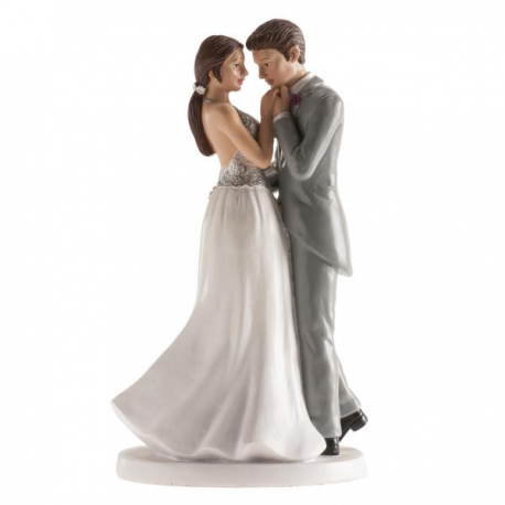 CAKE TOPPER SPOSI ROMANTICI \\"ABBRACCIO\\" 18cm