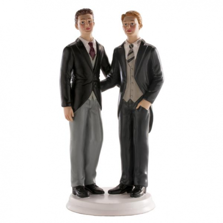 CAKE TOPPER SPOSI ROMANTICI \\"LUI & LUI\\" 20cm