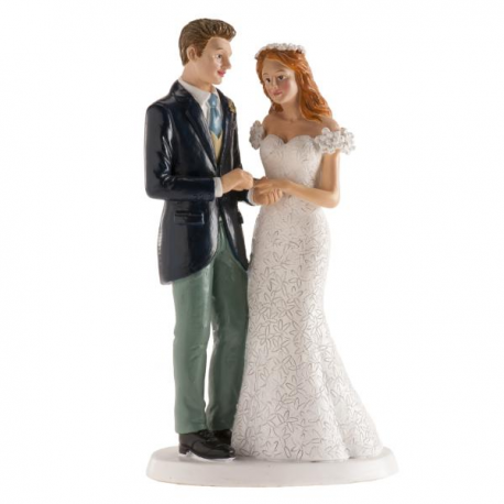 CAKE TOPPER SPOSI ROMANTICI \\"MANO NELLA MANO\\" 16cm