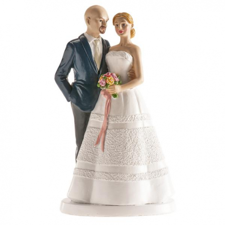 CAKE TOPPER SPOSI ROMANTICI \\"SPOSO CALVO\\" 18cm